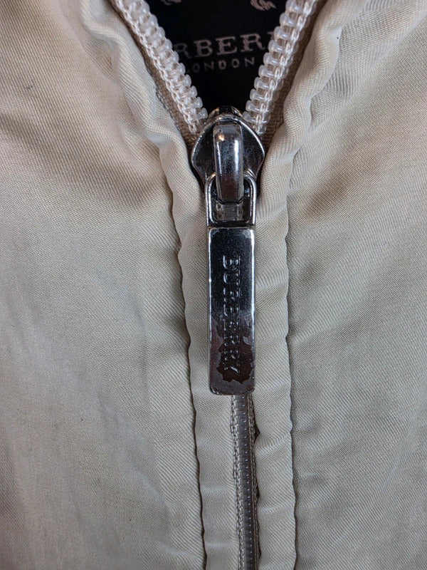 Burberry London Nova Check Lined Hooded Jacket Beige Size 40 Medium