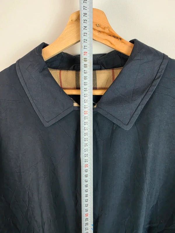 Burberry London Navy Harrington Jacket Nova Check Lined Size 52 Large