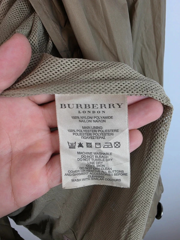 Burberry London Lightweight Fishtail Parka Coat Nova Check - UK 8