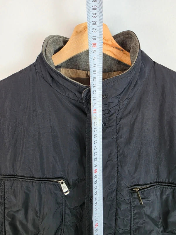 Vintage Burberry London Field Jacket Nova Check Lined Utility Coat Black Size L
