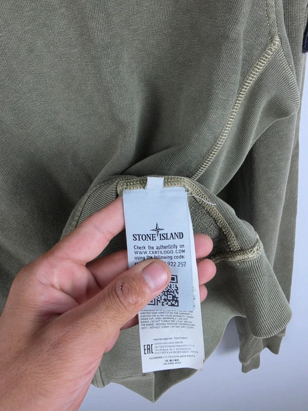 Stone Island Khaki Green Raglan Sweatshirt – Size L