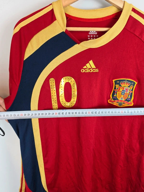 Vintage Spain 2008 Long Sleeve Home Shirt - #10 Fabregas - Size M