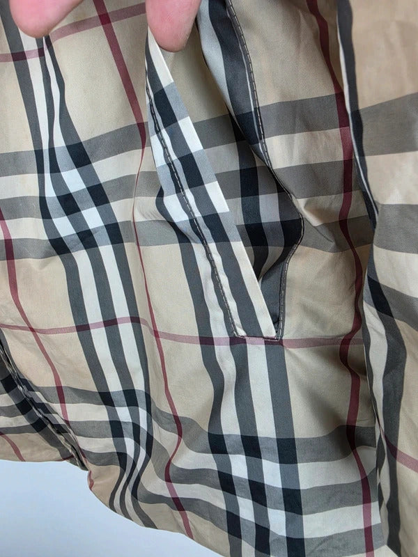 Burberry Reversible Hooded Jacket Nova Check Black Size 46 Medium