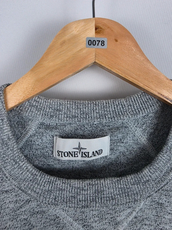 Stone Island Grey Marl Lightweight Knit Jumper Sweater Large SS18