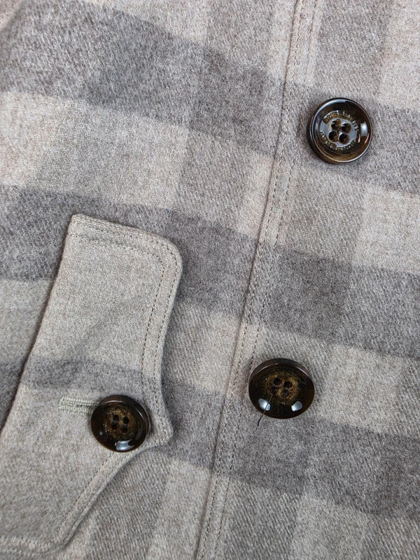 Burberry London Wool Blend Nova Check Double Breasted Pea Coat Jacket UK 16