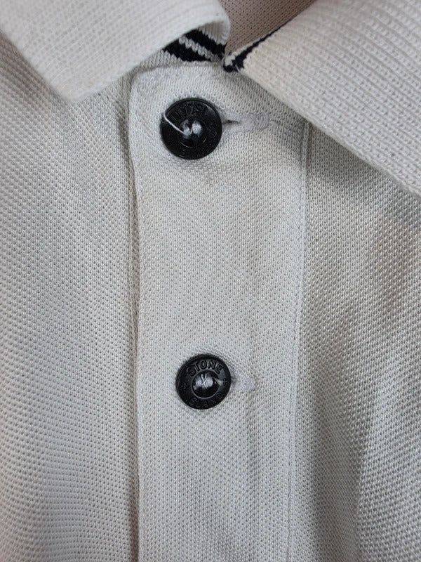 Stone Island Long Sleeve Polo Shirt Off White - Size S ART 66152CC15