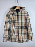 Burberry Reversible Hooded Jacket Nova Check Black Size 46 Medium