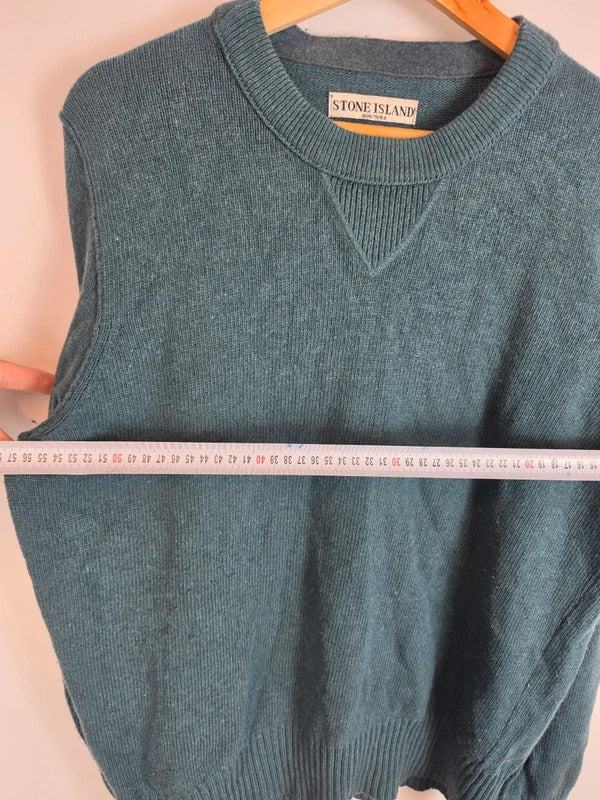 Vintage Stone Island AW10 Wool Blend Jumper Teal Blue Green Size L