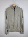 Polo Ralph Lauren Grey Pima Cotton Full Zip Knit Jacket Size L