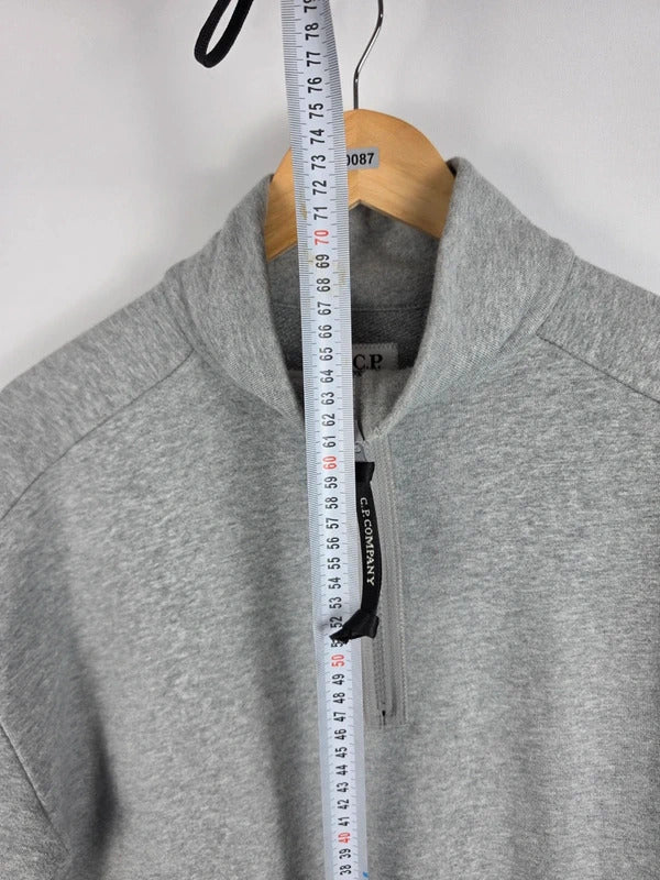 C.P. Company Grey Quarter-Zip Sweatshirt – Size M
