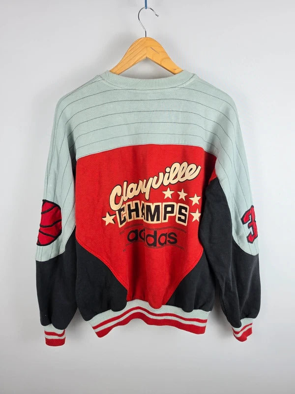 Vintage 80s Adidas Take Off Claryville Champs Basketball Sweatshirt – Size M