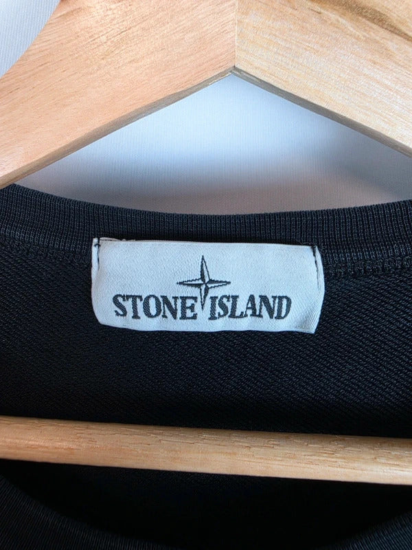Stone Island Garment Dyed Black Jumper Sweatshirt - Mens XL