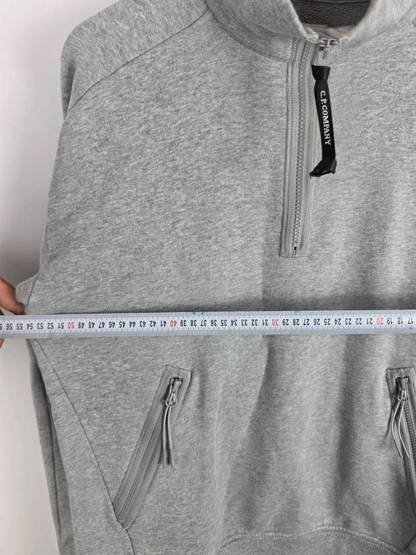 C.P. Company Grey Quarter-Zip Sweatshirt – Size M