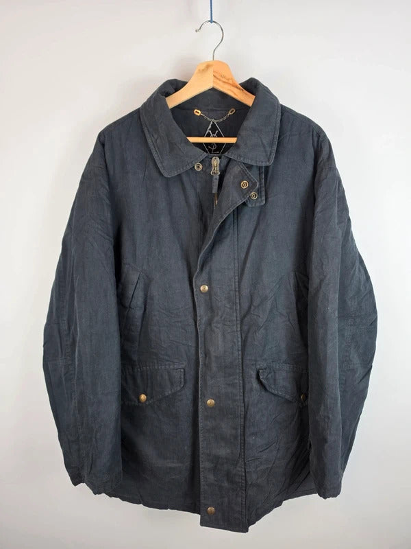 Vintage Yves Saint Laurent Pour Homme Quilted Field Jacket Navy - Size XL